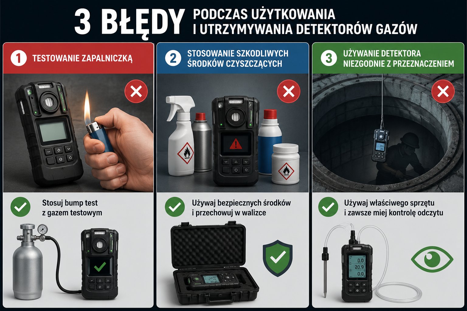 Czy Ty też popełniasz te 3 błędy podczas użytkowania i utrzymywania detektorów gazów?