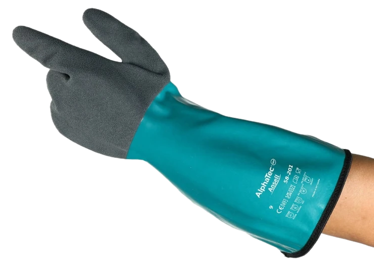 Ansell AlphaTec™ 58-201 — rękawice chemoodporne (−40 °C do +250 °C)