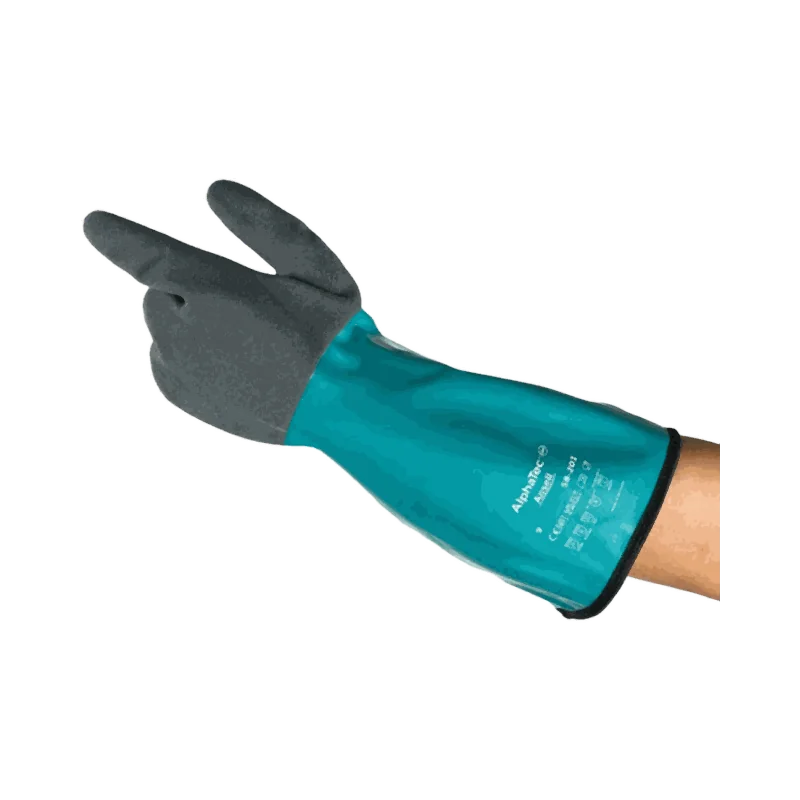 Ansell AlphaTec™ 58-201 — chemical-resistant gloves (−40 °C to +250 °C)