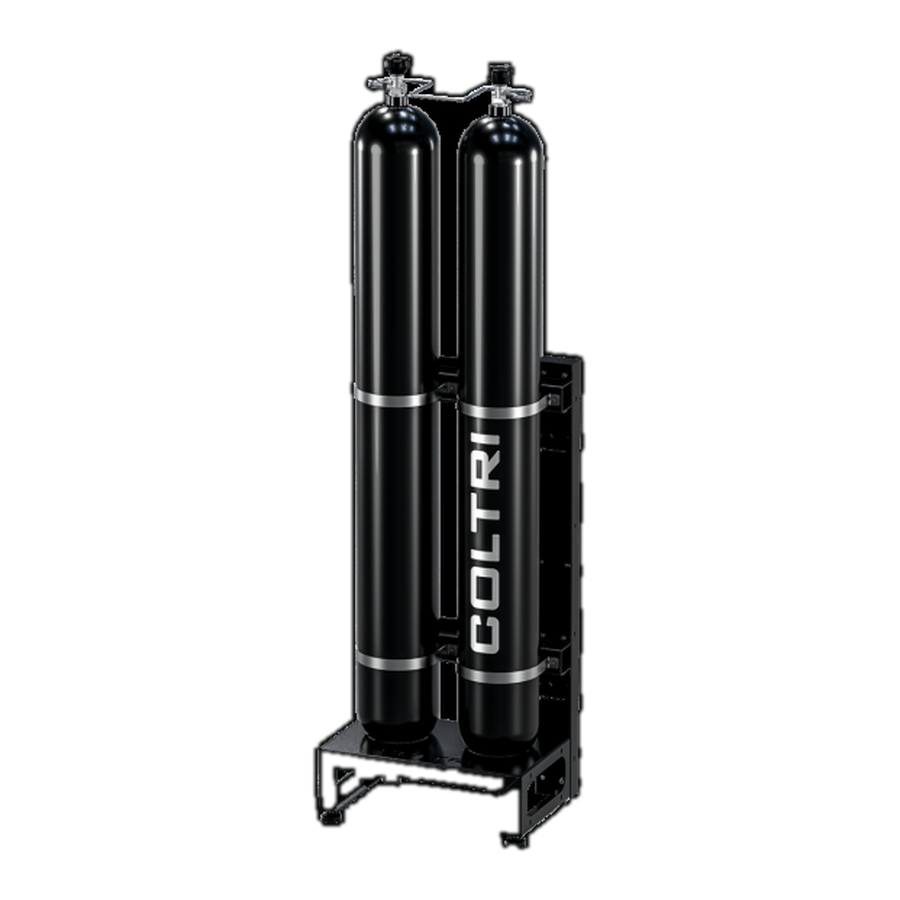 Bank powietrza 2×50 l / 420 bar — COLTRI (zespół butli buforowych)