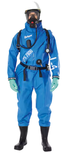 Dräger CPS 7800 — gazoszczelny kombinezon wielokrotnego użytku (komfort i elastyczność)