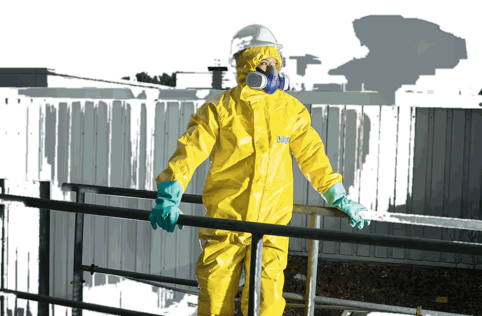 Dräger SPC 2400 — kombinezon bryzgoszczelny (PVC / Flexothane) — Kombinezony specjalistyczne | SafeTech — 3