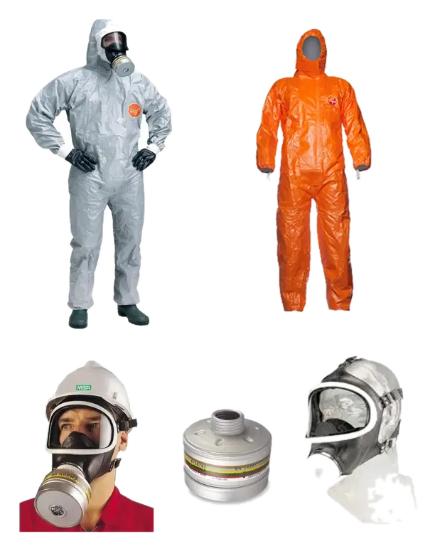 DuPont Tychem® 6000 F — kombinezon chemoodporny typu 3/4/5/6 (wzmocniona bariera)