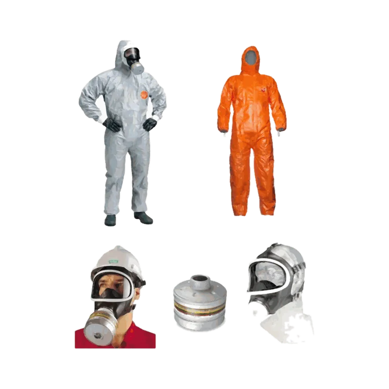 DuPont Tychem® 6000 F — kombinezon chemoodporny typu 3/4/5/6 (wzmocniona bariera) — Kombinezony specjalistyczne | SafeTech