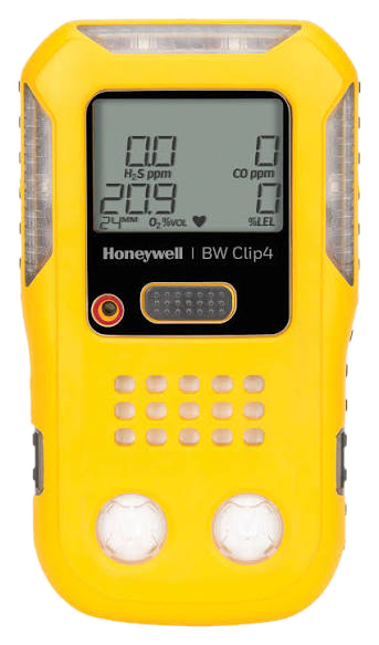 Honeywell BW™ Clip4 — bezobsługowy detektor 4-gazowy (H₂S, CO, O₂, gazy palne)