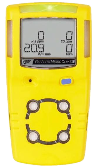 Honeywell GasAlertMicroClip XL / X3 — detektor 4-gazowy (IP68)