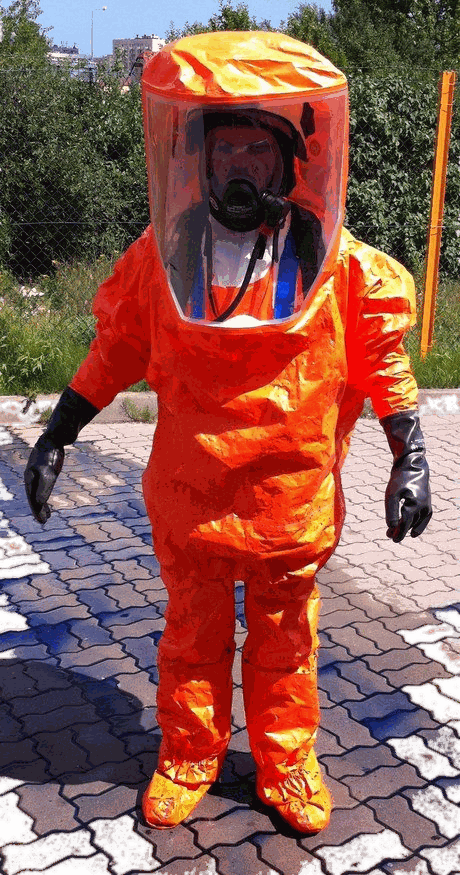 ProChem® IV F — dwuczęściowy kombinezon chemoodporny z aparatem wewnątrz (Tychem® F) — Kombinezony specjalistyczne | SafeTech — 2
