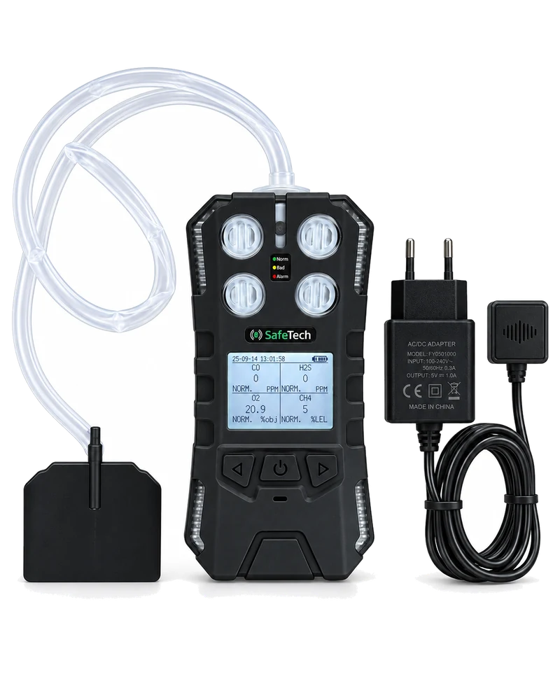 SafeTech Multi BT-S40 — housing with carabiner, side view