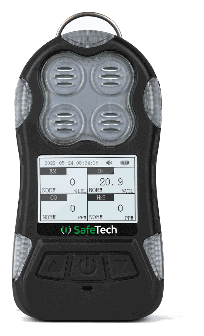SafeTech Multi K-40 — detektor 4-gazowy w obudowie gumowej (IP66)